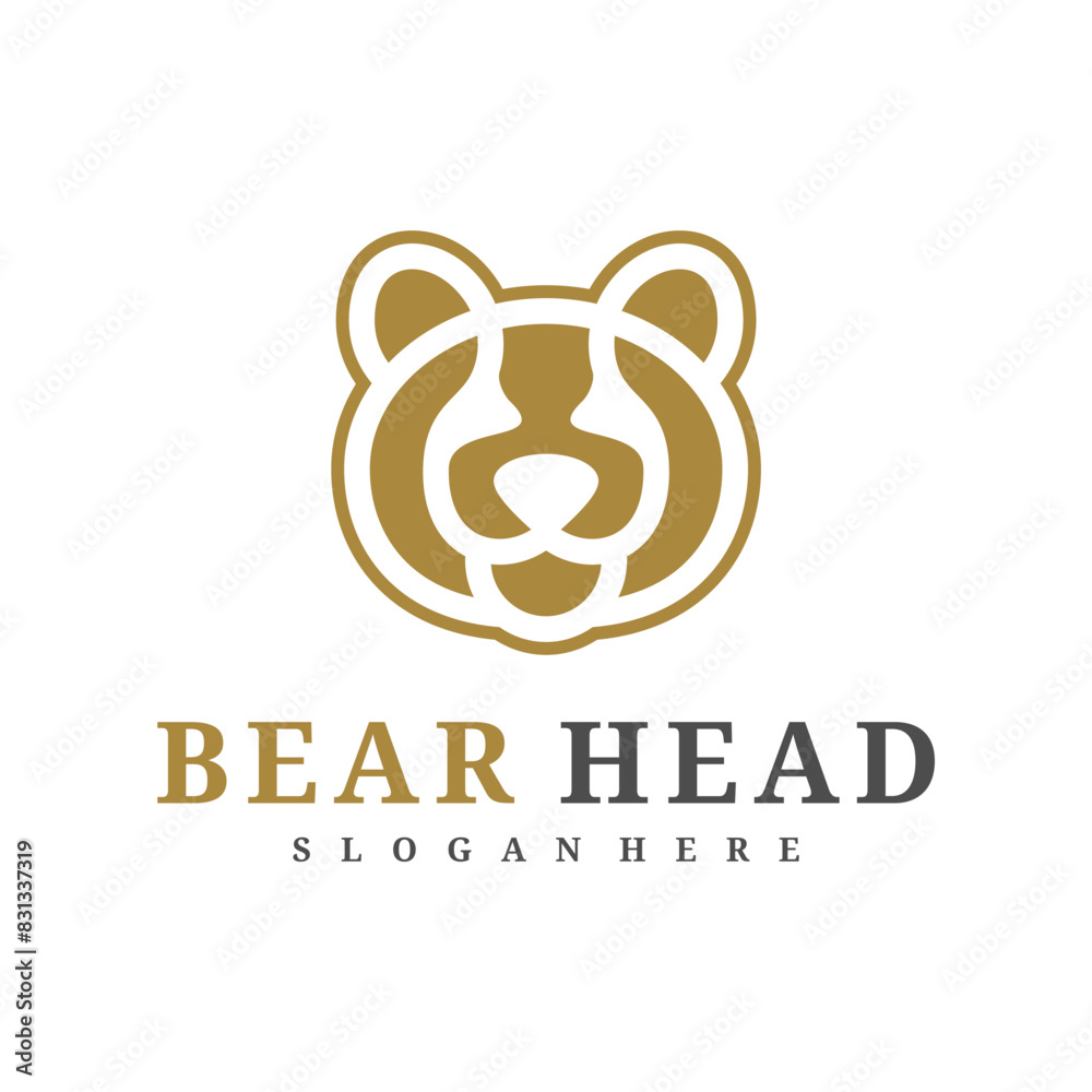 Bear logo vector template, Creative Bear head logo design concepts Bear logo vector template, Creative Bear head logo design concepts