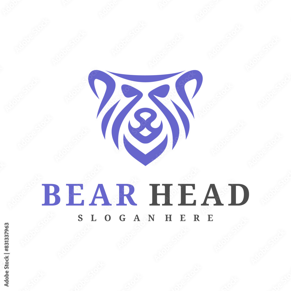 Bear logo vector template, Creative Bear head logo design concepts Bear logo vector template, Creative Bear head logo design concepts