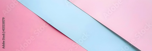 Colorful Pastel Pink and Blue Paper Background with Geometric Shapes