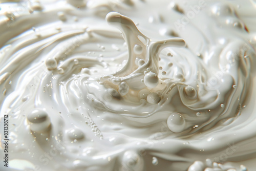 Close up view of white cream