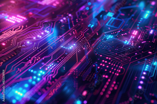 Close up of computer circuit board