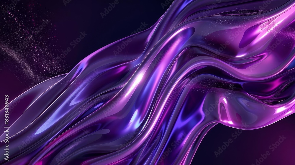 purple waves abstract background flowing shapes on dark digital illustration purple waves abstract background flowing shapes on dark digital illustration
