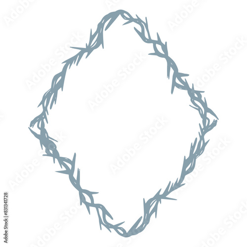 Elegant and realistic frame and hand drawn leaves, design template in line style. Vector background for wedding invitations, greeting cards, social media stories, labels, corporate identities