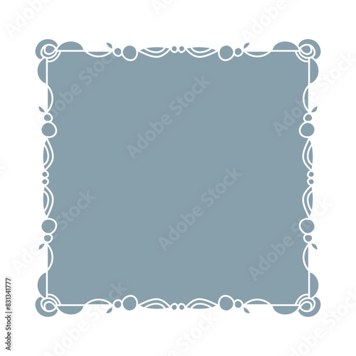 Elegant and realistic frame and hand drawn leaves, design template in line style. Vector background for wedding invitations, greeting cards, social media stories, labels, corporate identities