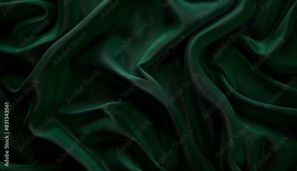 Fototapeta premium Dark Green Fabric or Leather Texture Background