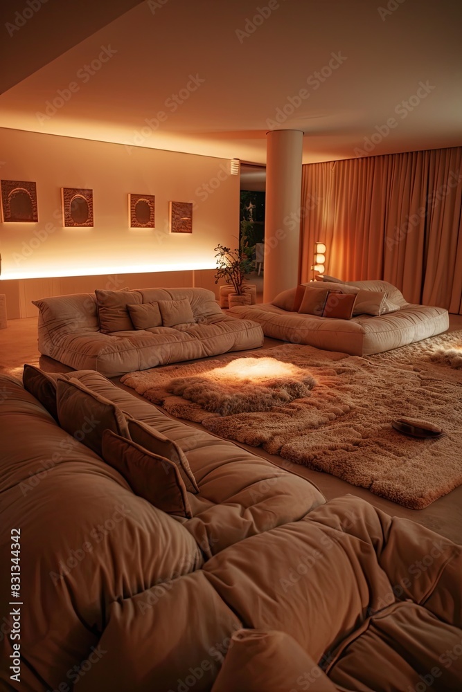 luxurious minimalist living room with an emphasis on plush comfort luxurious minimalist living room with an emphasis on plush comfort