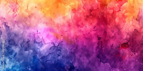 Vibrant Abstract Watercolor Background with Gradient Colors