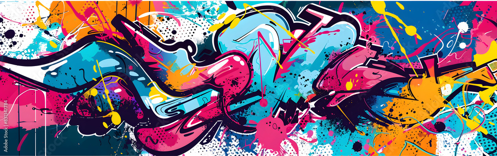 Obraz premium Graffiti illustration on the wall