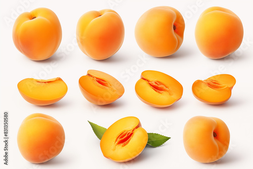 Sweet apricot isolated on white