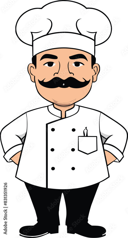 Modern Chef Vector Illustration