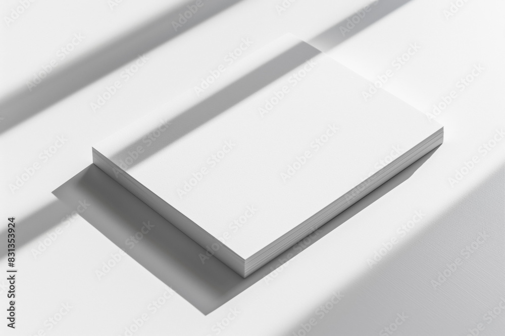 simple notepad with white paper, placed on a white background, with natural shadows that accentuate its texture and thickness.
Empty notebook ready to be filled. AI generated