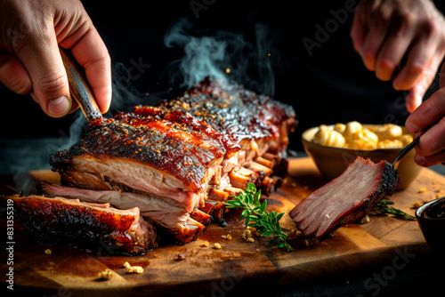 grilled meat on the grill