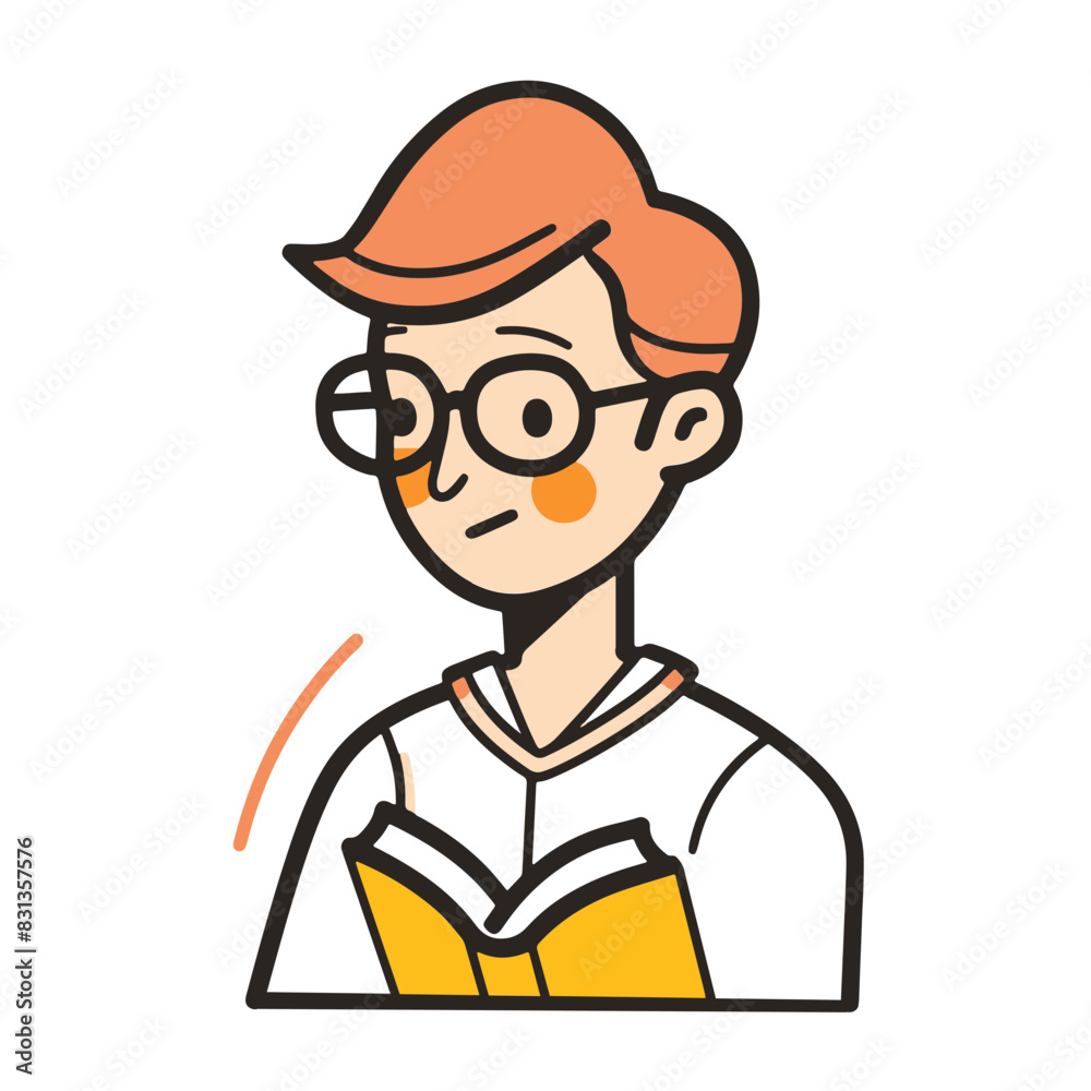Cartoon doctor character with cat ears and glasses, wearing medical uniform and stethoscope, white background. Cartoon doctor character with cat ears and glasses, wearing medical uniform and stethoscope, white background.