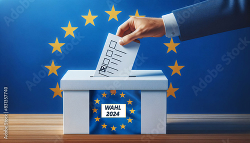 Wahlurne zur Europawahl 2024 photo