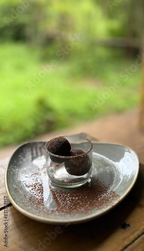 Chocolate balls in a jar