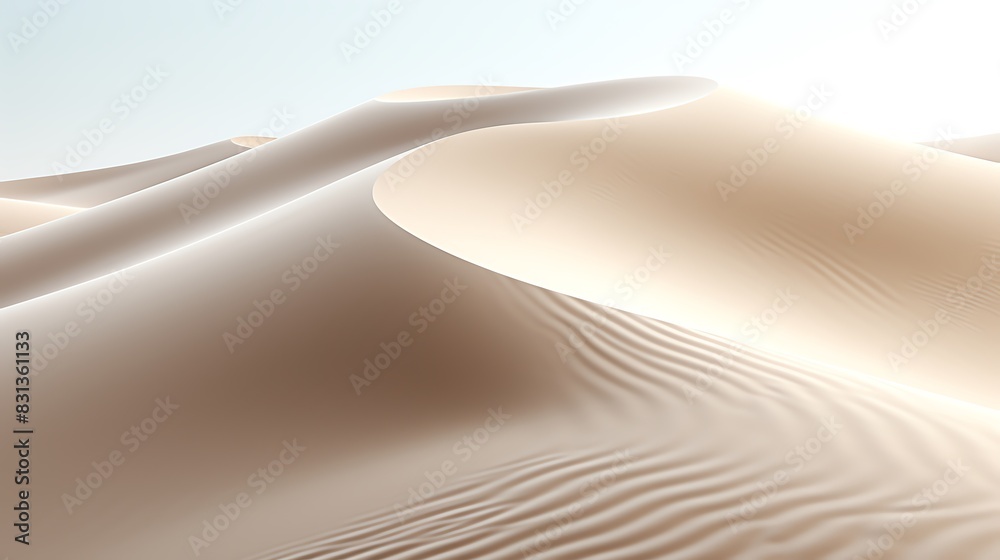 Close-up of rippled sand dunes in the desert.