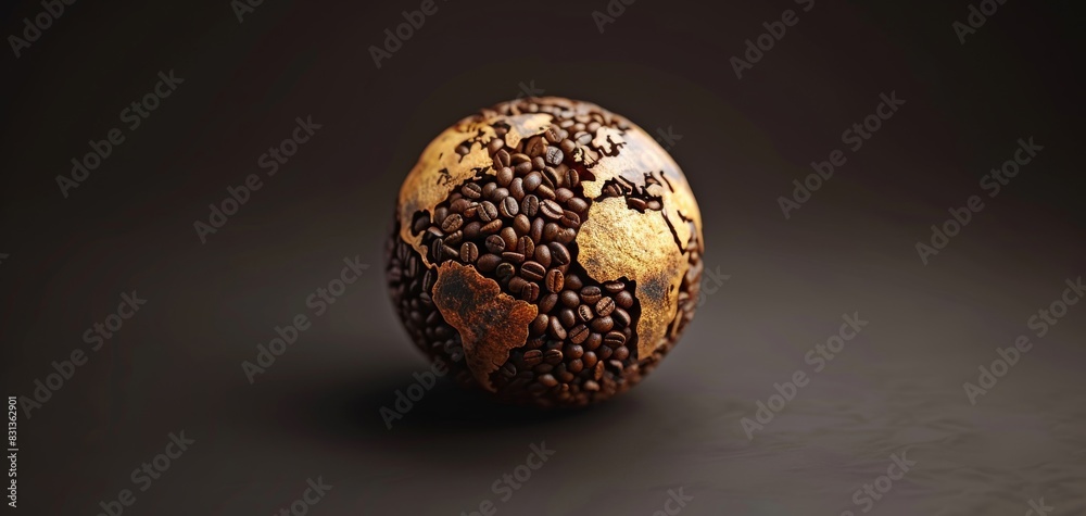 Hyperrealistic 3D-rendered coffee beans Hyperrealistic 3D-rendered coffee beans