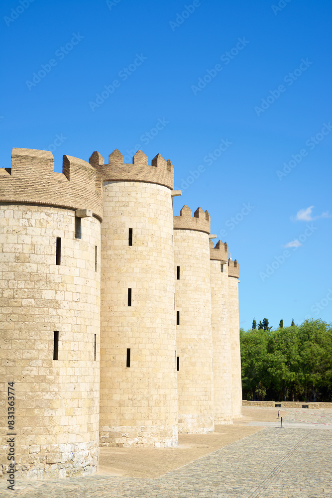 Exterior view of Aljaferia castle palace in Zaragoza, Spain Exterior view of Aljaferia castle palace in Zaragoza, Spain