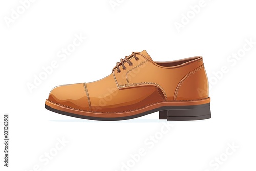 Leather derby shoe or man footwear icon vector illustration