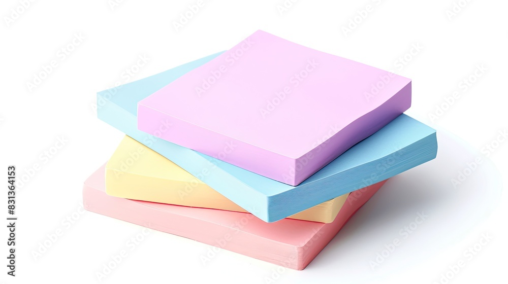 Pastel sticky post it note isolated on white background. paper post it on wall to share idea, message Pastel sticky post it note isolated on white background. paper post it on wall to share idea, message