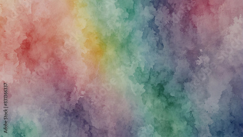 Generative AI, pastel watercolor colourful gradient paper texture background wallpaper © goddess