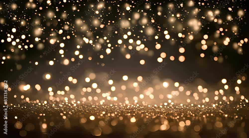 Luxurious background with sprinkled gold light, 4K resolution footage, generated AI