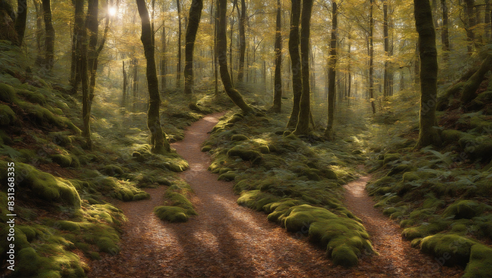 Obraz premium Forest Path Background