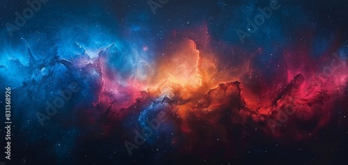 Majestic nebula in a frontal view