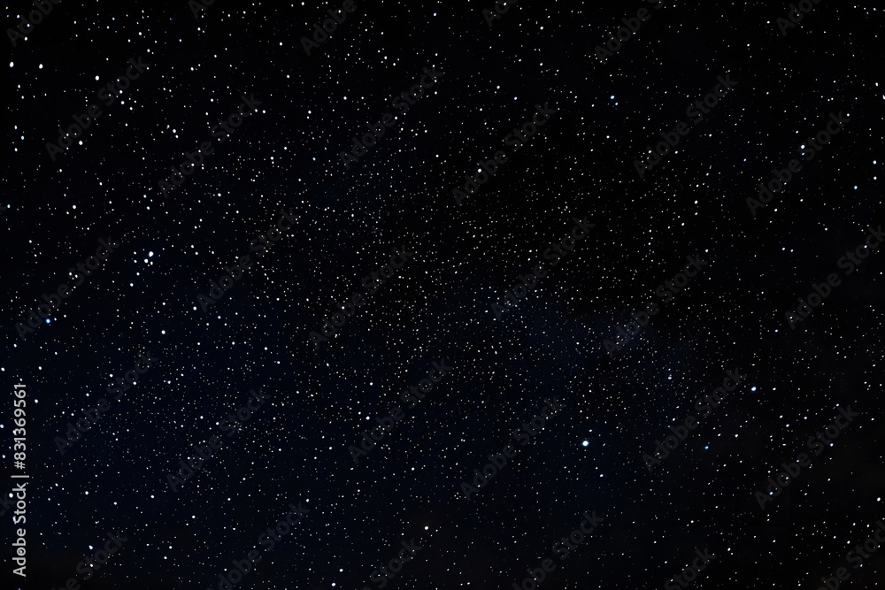 Starry Night Sky with Many Small White Dots