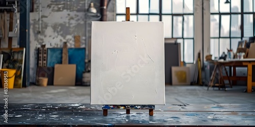 Empty canvas beckons for creativity a silent plea for color and form. Concept Art, Creativity, Inspiration, Canvas, Expression photo