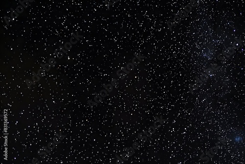 Starry Night Sky with Numerous Stars on Black Background