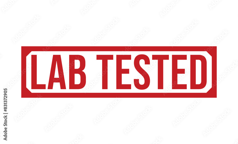Lab Tested red rubber stamp vector design. Lab Tested red rubber stamp vector design.