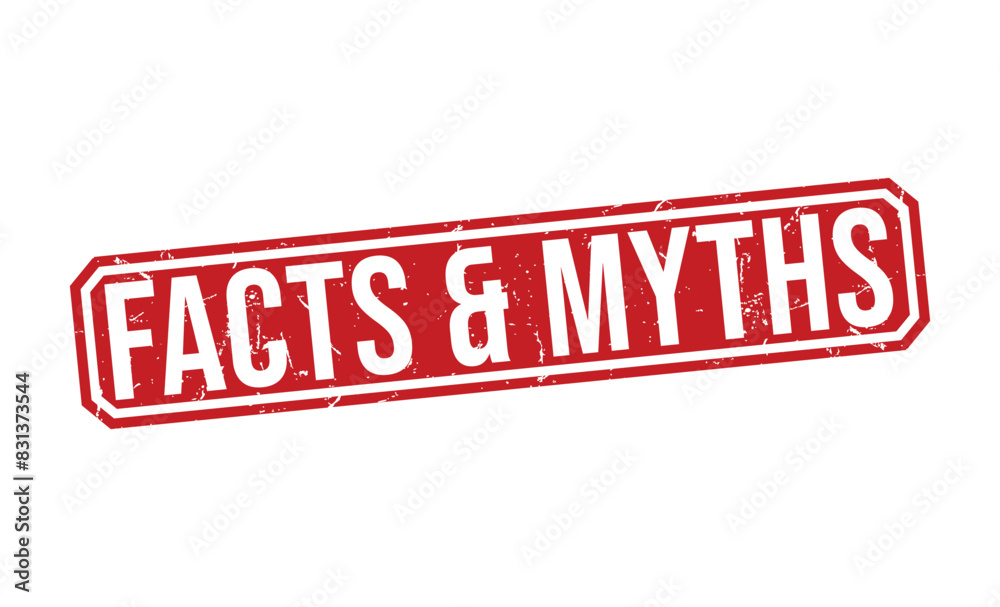 Facts & Myths Red Rubber Stamp vector design. Facts & Myths Red Rubber Stamp vector design.