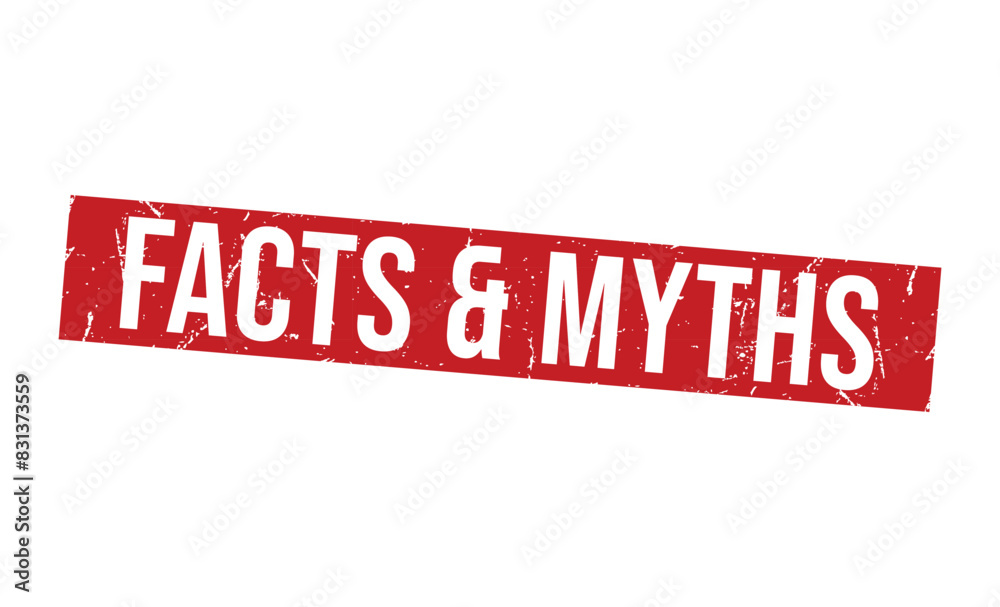 Facts & Myths Red Rubber Stamp vector design. Facts & Myths Red Rubber Stamp vector design.