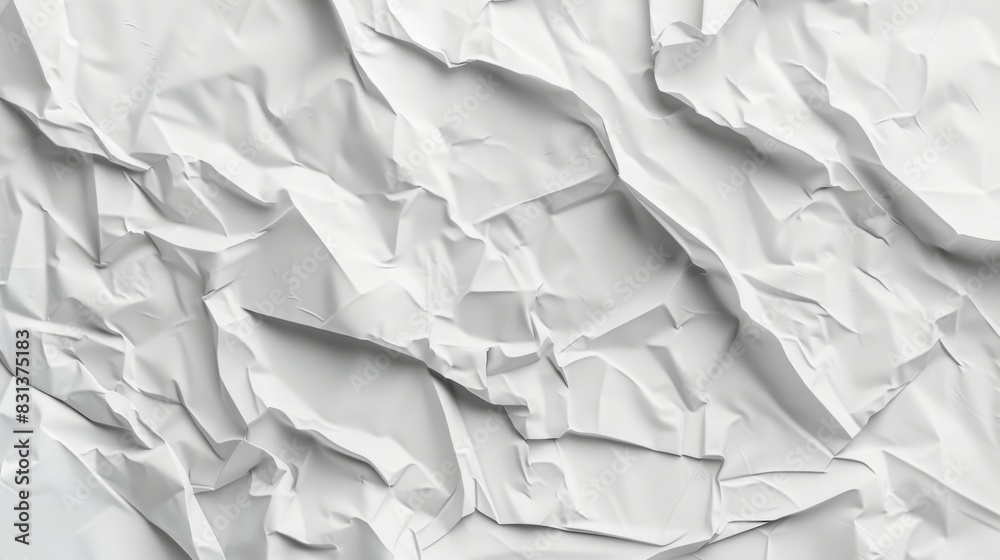 Paper crumpled texture. Clean empty white wrinkled paper background Paper crumpled texture. Clean empty white wrinkled paper background