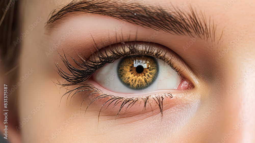 A woman with brown hair and brown eyes. A woman with brown hair and brown eyes.