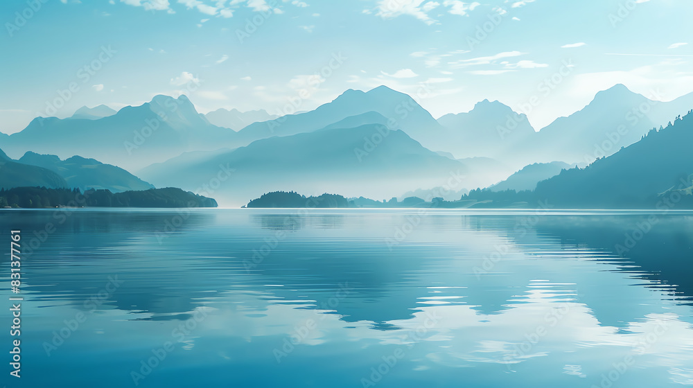 serene mountain lake, still waters, reflective surface, peaceful surroundings, close up, focus on, copy space, Double exposure silhouette with peaks. serene mountain lake, still waters, reflective surface, peaceful surroundings, close up, focus on, copy space, Double exposure silhouette with peaks.