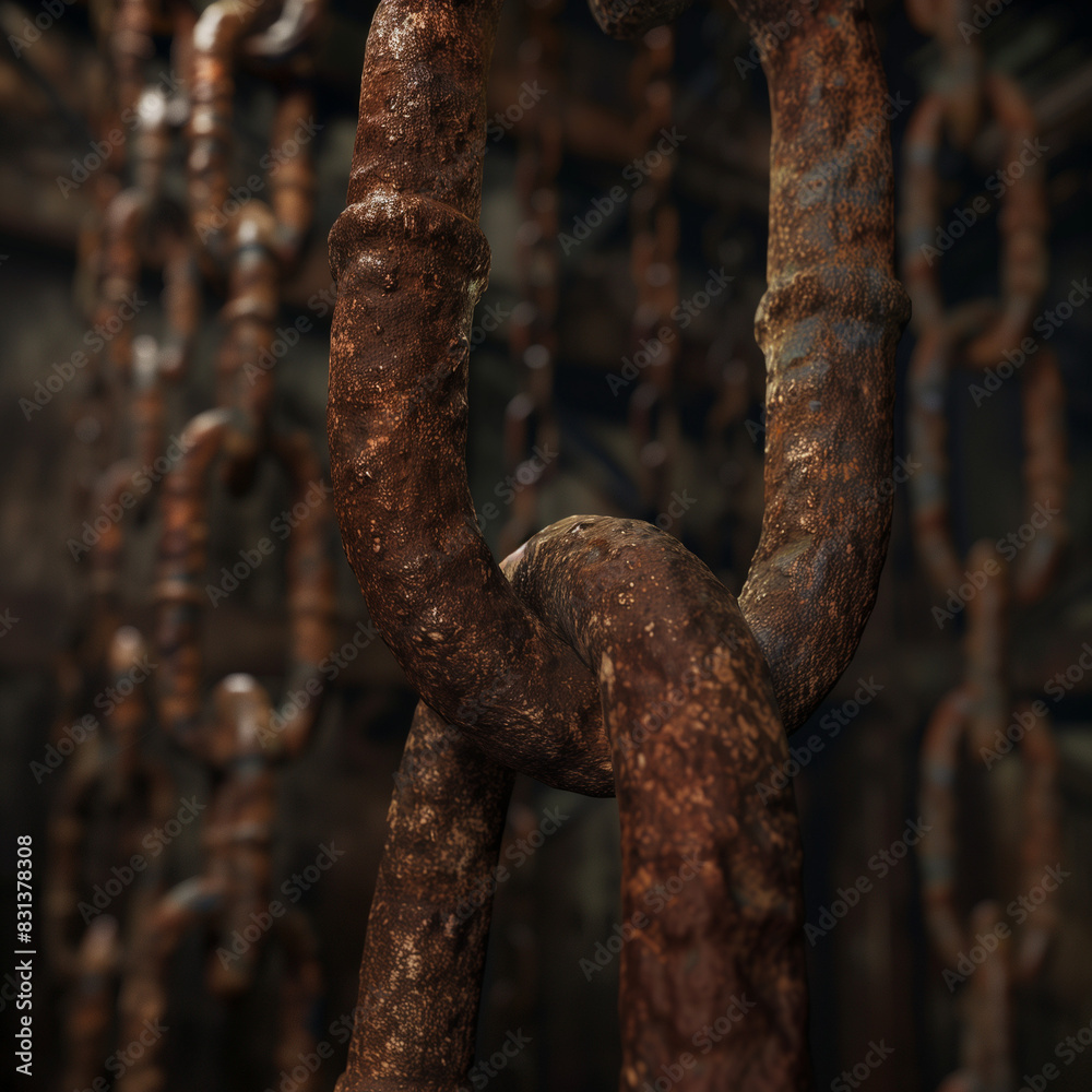 Close-up of Rusty Chains in Abandoned Industrial Setting
Close-up of Rusty Chains in Abandoned Industrial Setting