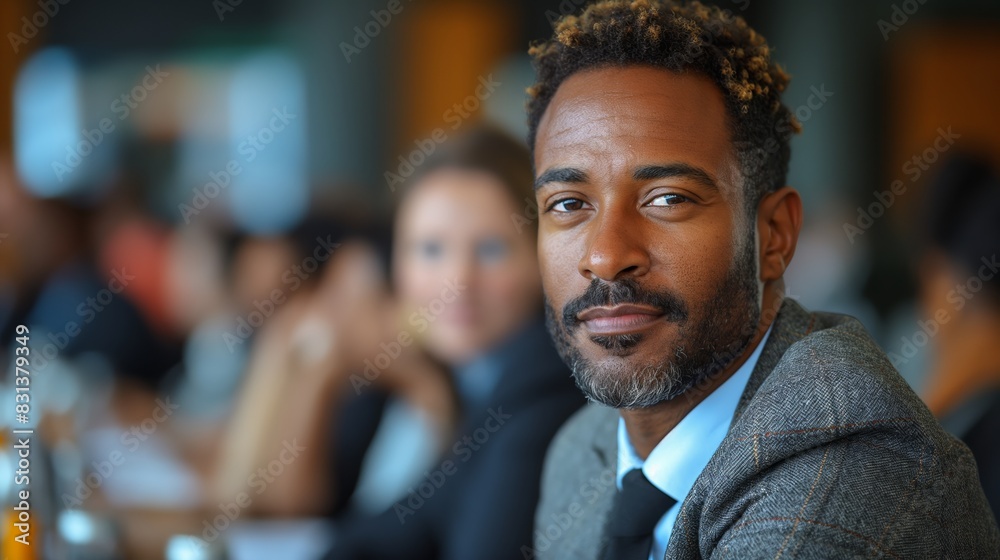 Portrait of a business man sitting in an office. Business man listening to a discussion during a meeting. Work gonna better. Successful business man choose a plan. Work Portrait of a business man sitting in an office. Business man listening to a discussion during a meeting. Work gonna better. Successful business man choose a plan. Work