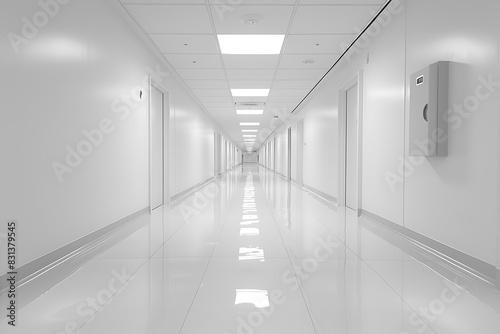 white hallway in hospital