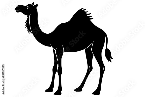 camel animal vector silhouette illustration