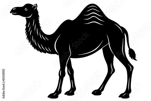 camel animal vector silhouette  illustration