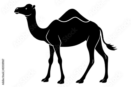 camel animal vector silhouette  illustration