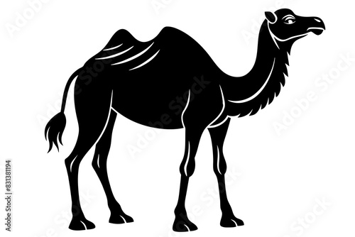 camel animal vector silhouette  illustration