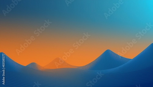 A simple sapphire and tangerine gradient background, header background, banner design © kimberly