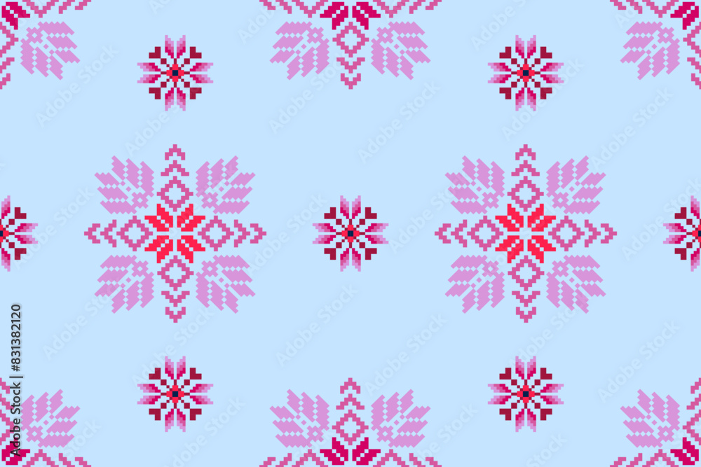 Pixel ethnic pattern oriental traditional. design fabric pattern textile African Indonesian Indian seamless Aztec style abstract vector illustration for print clothing, texture, fabric, wallpaper, dec Pixel ethnic pattern oriental traditional. design fabric pattern textile African Indonesian Indian seamless Aztec style abstract vector illustration for print clothing, texture, fabric, wallpaper, dec