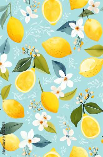 lemon seamless pattern