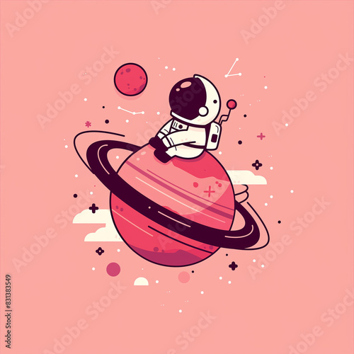 illustration of a girl with a heart