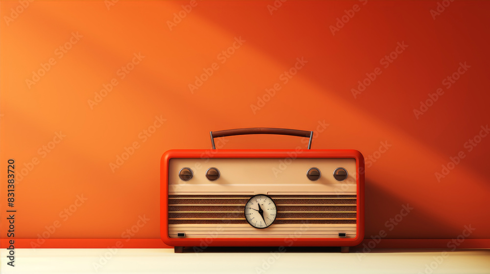 generated illustration of National radio Day