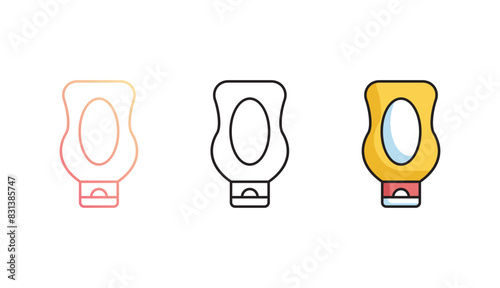 Mayonnaise icon design with white background stock illustration